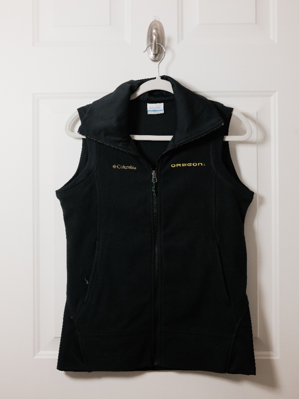 Oregon Ducks Columbia Women's MicroFleece Vest Jacket Size Medium